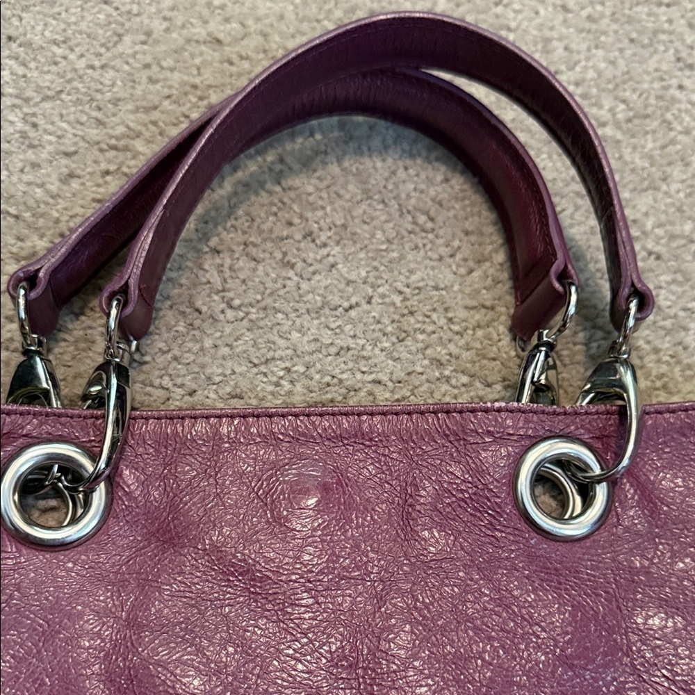 Maurizio Taiuti Rich Purple Leather Bag - Picture 11 of 11